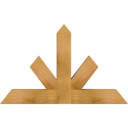 Ekena Millwork Saratoga Rough Sawn Timber Gable Bracket, Western Red Cedar, 36"W x 23"H x 4"D x 4"F, 15/12 Pitch GBW036X23X0404SAR00RWR